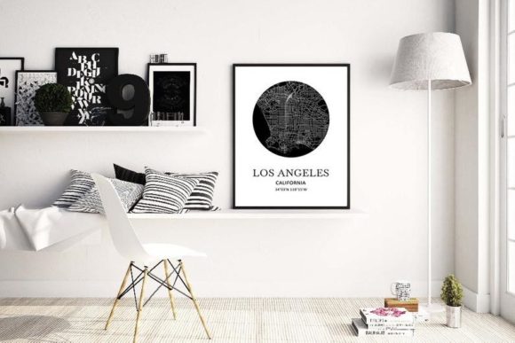 Download Los Angeles Map Wall Decor Printable Art - Print Collection
