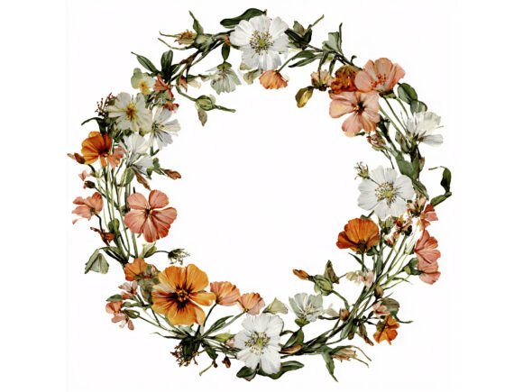 Download 14 JPG Autumn Floral Wreath Set - Autumn Collection