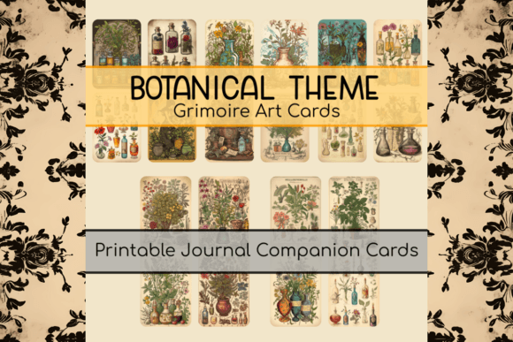 Download Botanical Grimoire Printable Art Cards - Print Collection