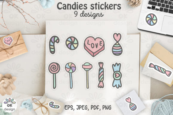 Download Candies Stickers. Printable 9  Design. - Print Collection