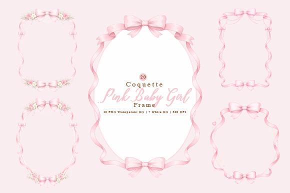 Download Coquette Nursery Baby Gir Frame Clipart - Nursery Collection
