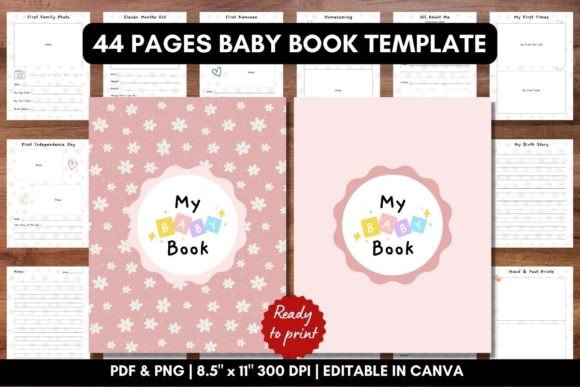 Download Printable Baby Book Template Bundle - Print Collection