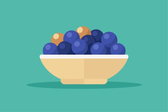 Download Blueberries Bowl with Blueberries - Blueberries Collection
