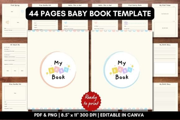 Download Printable Baby Book Template Bundle&nbsp; - Print Collection