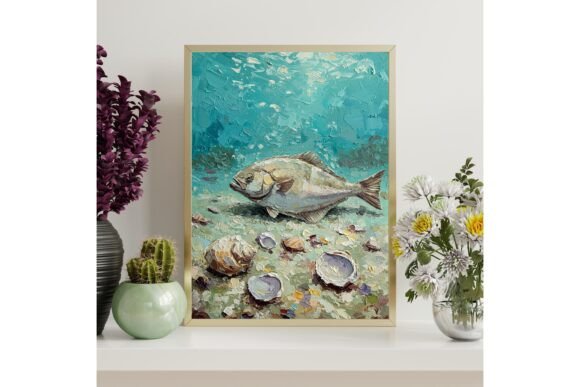 Download Halibut Fish Ocean Floor Printable Art - Print Collection