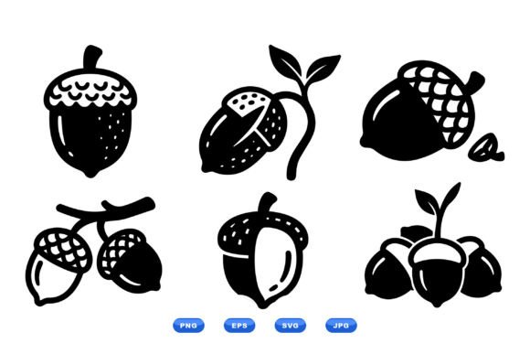 Download Autumn Acorn Clipart Set - Autumn Collection