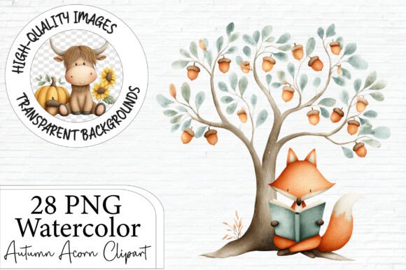 Download Watercolor Autumn Acorn Clipart - Autumn Collection