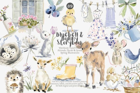 Download Spring Woodland Nursery Clipart Bundle - Nursery Collection