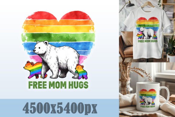 Download Free Mom Hugs Polar Bear Art - Polar bear art Collection