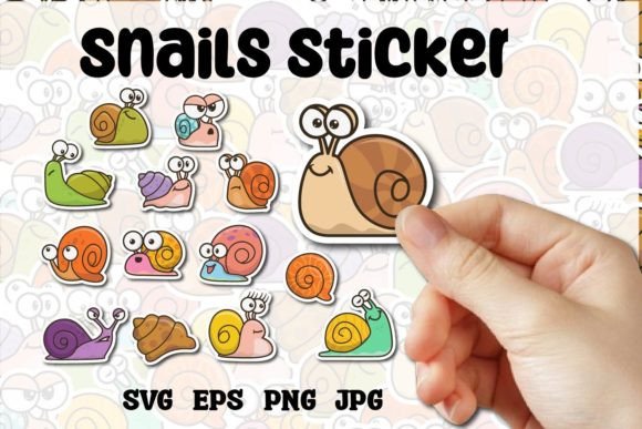 Download Snails Sticker Printable Clipart - Print Collection