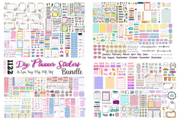 Download DIY Planner Stickers Printable Bundle - Print Collection